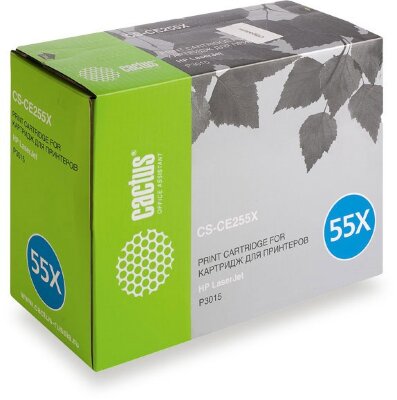 Картридж совместимый CE255X для HP LJ P3015 (12500 стр.), Cactus
